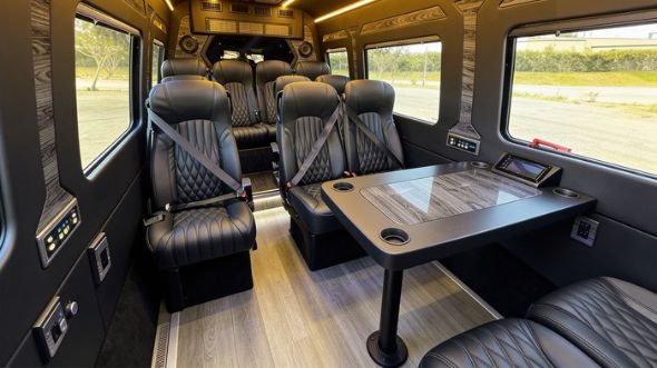 salt lake city 12 passenger sprinter van interior
